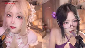 付费视频-二呆啾_双人_舔麦_舌头